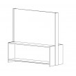 Free-standing Office Partition - Double Sided Open Shelves